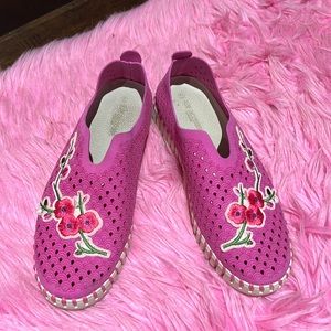 Ilse Jacobsen Pink Flower Shoes